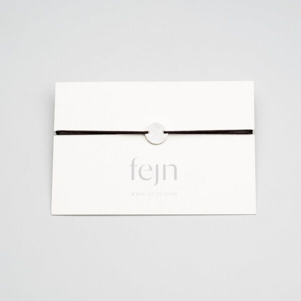 fejn jewelry Armband 'satin disc' mit farbigen Textilband