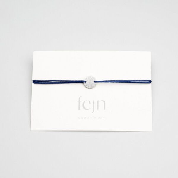 fejn jewelry Armband 'satin disc' mit farbigen Textilband