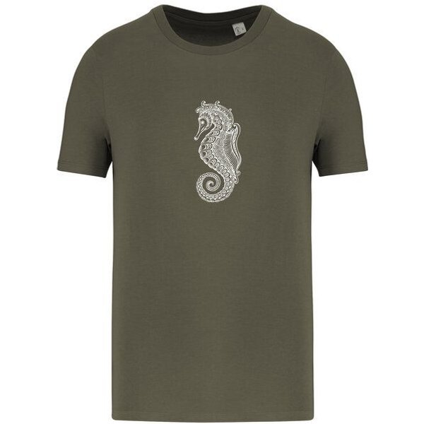 Brandless Basic Bio T-Shirt Nr.4 Seepferd 155g/m² XXS - 5 XL