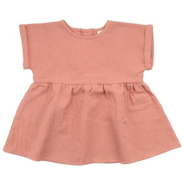 Baby Tunika GOTS zertifiziert Bio-Baumwolle, Rosa, Walkiddy