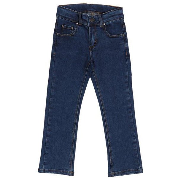 Jeans Kinder Bio-Baumwolle dunkelblau GOTS zertifiziert elastischer Stretchbund nachhaltige Kinderjeans von Walkiddy fair produziert vegan robust für Alltag Kita Schule