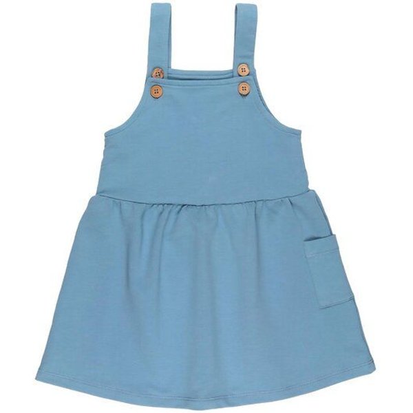 Bio-Baumwolle Adriatic Blue Dress - Blau, GOTS-zertifiziert, Handgeerntet, Tierfreundlich – Walkiddy