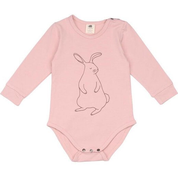 Langarmbody Bio-Baumwolle elastisch – Walkiddy, einfarbig Rosa | weich, hautfreundlich, nachhaltig produziert, vegan, pflegeleicht, atmungsaktiv