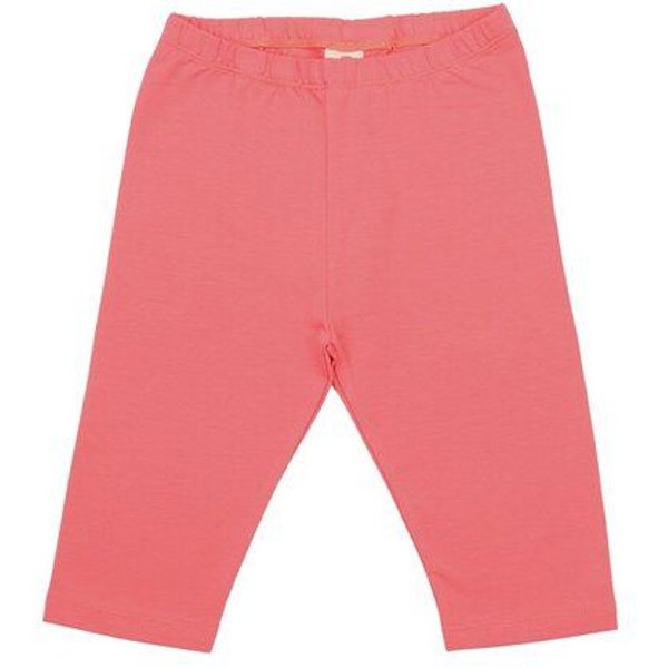 Kinder 3/4-Leggings GOTS-zertifiziert aus Bio-Baumwolle, Sun Kissed Pink, elastischer Bund, sommerlich & bequem – Walkiddy