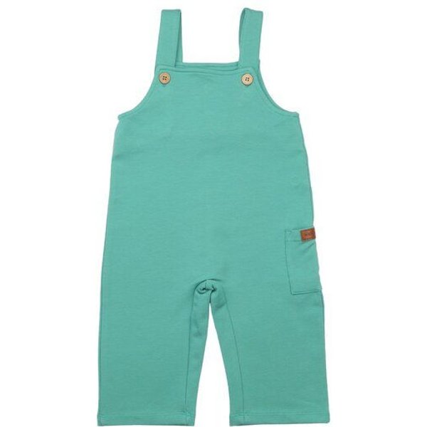 Kinder Latzhose GOTS zertifiziert, mintgrün, Bio-Baumwolle, bequem – Walkiddy