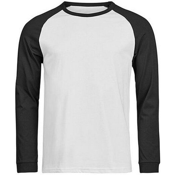 TeeJays Herren Langarm T-Shirt Two Tone Bio - Baumwolle bis 3XL Longsleeve