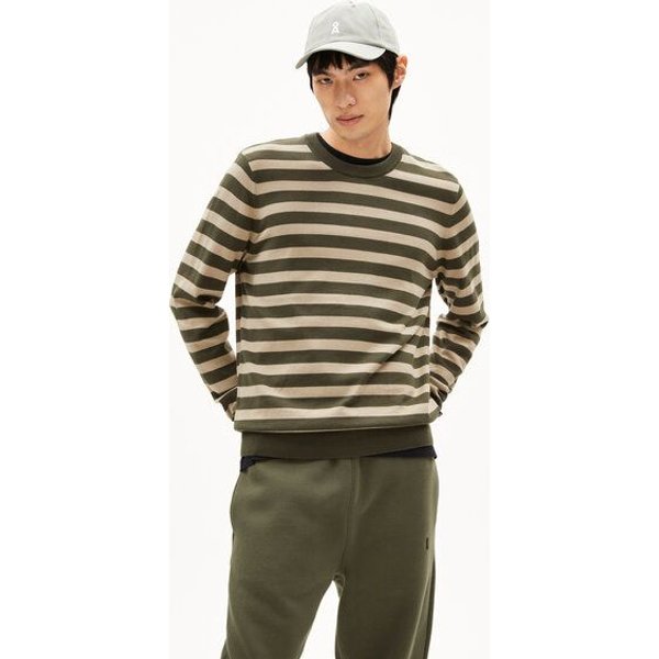 ARMEDANGELS LOUKAA FINE STRIPES Herren Pullover aus Bio-Baumwolle