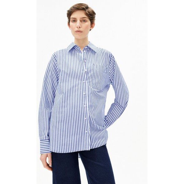 ARMEDANGELS STRIPE LOOSE Damen Bluse aus Bio-Baumwolle