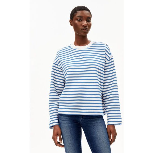 ARMEDANGELS FRANKAA MAARLEN STRIPE Damen Sweatshirt aus Bio-Baumwolle