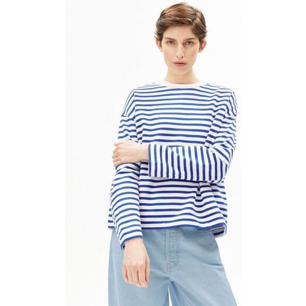 ARMEDANGELS FRANKAA MAARLEN STRIPE Damen Sweatshirt aus Bio-Baumwolle