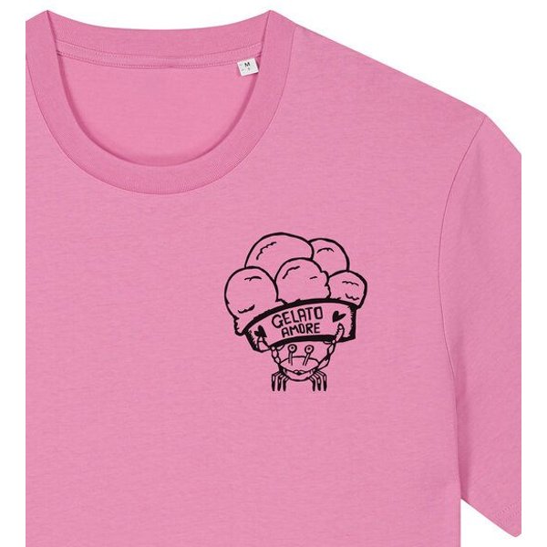 päfjes Gelato Amore / Eis Krabbe mit Eisbecher - Fair Bio Männer Unisex T-Shirt