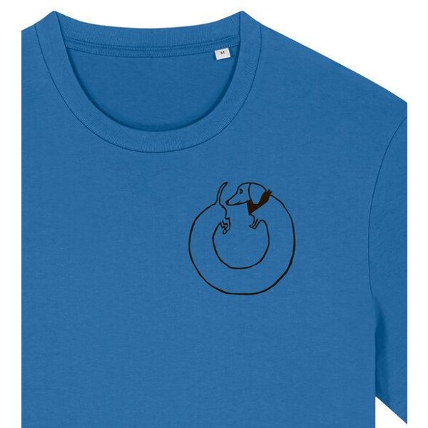 päfjes Dackel Hund Kreis Po - Unisex Männer T-Shirt Bio & Fair