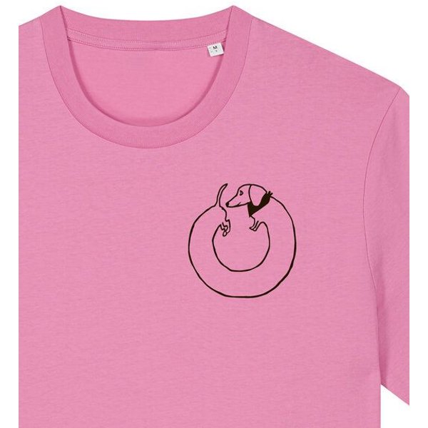 päfjes Dackel Hund Kreis Po - Unisex Männer T-Shirt Bio & Fair