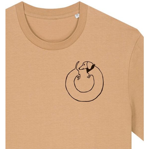 päfjes Dackel Hund Kreis Po - Unisex Männer T-Shirt Bio & Fair