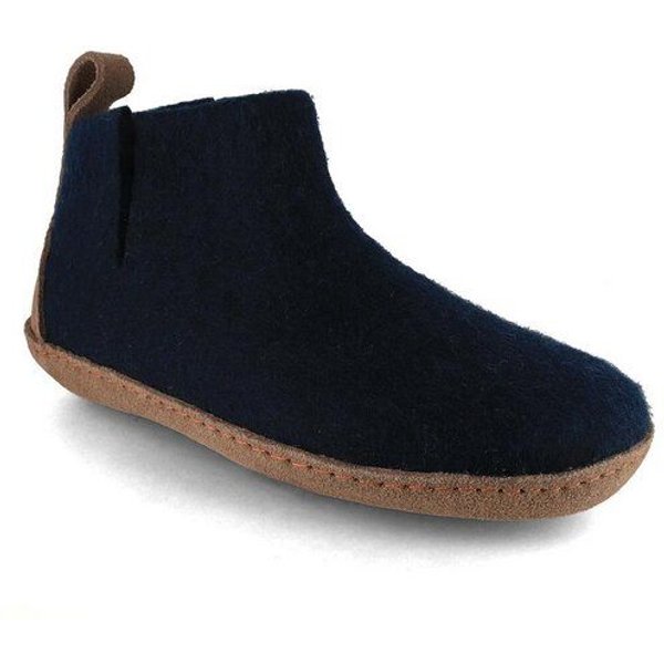 WoolFit Yeti Filzboots hohe Hausschuhe mit Ledersohle, handgefilzt aus 100% Wolle