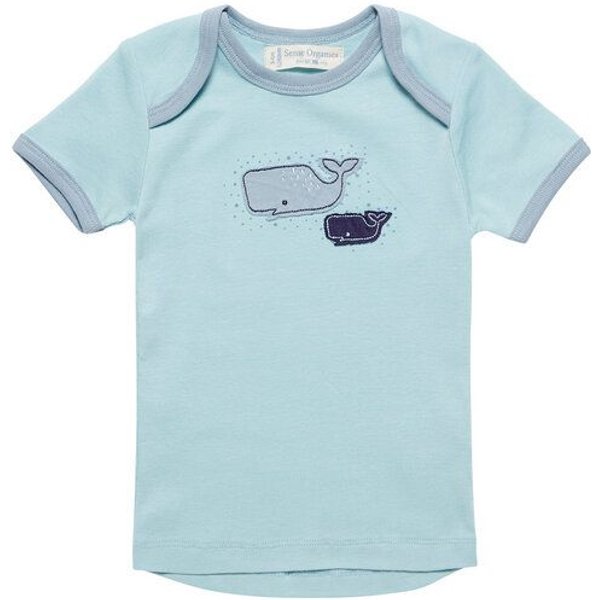 sense-organics Baby T-Shirt hellblau u. lachs Bio Baumwolle