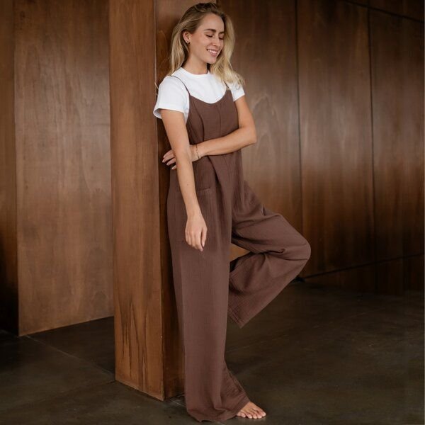 NORDLICHT Musselin Jumpsuit Bente aus 100% Bio-Baumwolle