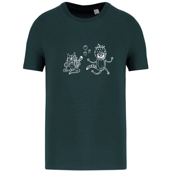 Brandless Basic Bio T-Shirt Strawberry Cats I ( 155g/m²) XXS - 5 XL