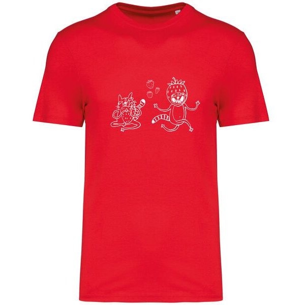 Brandless Basic Bio T-Shirt Strawberry Cats I ( 155g/m²) XXS - 5 XL