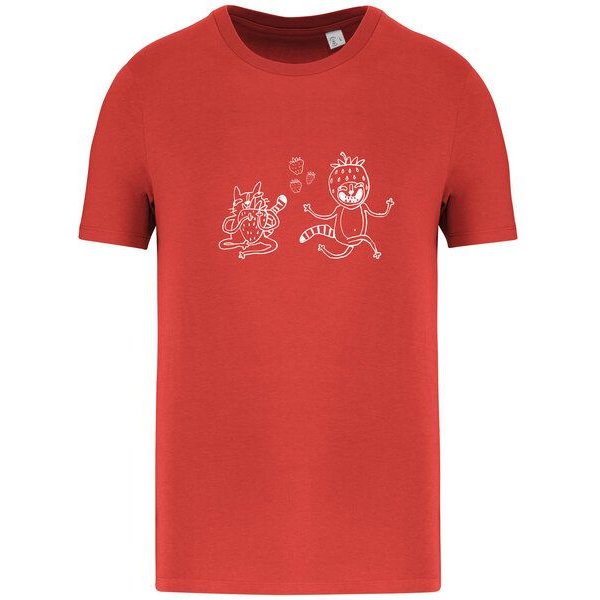 Brandless Basic Bio T-Shirt Strawberry Cats I ( 155g/m²) XXS - 5 XL