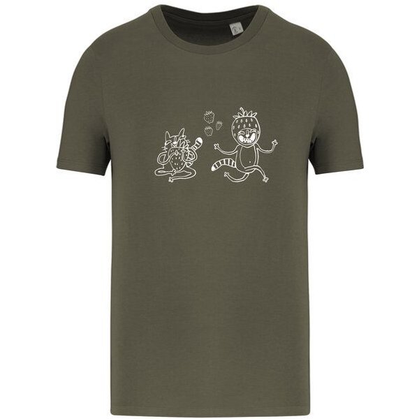 Brandless Basic Bio T-Shirt Strawberry Cats I ( 155g/m²) XXS - 5 XL
