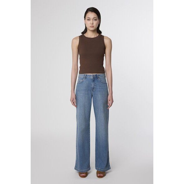 Damen Jeans SUNNY Wide Leg Minimal Stretch DAWN Baumwolle