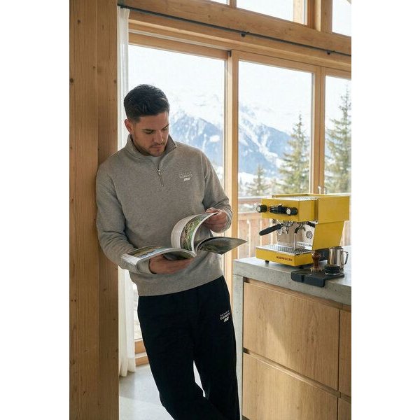THE FACE OF ELEMENTS 1/4-ZIP - RELAXED FIT SWEATSHIRT AUS BIO-BAUMWOLLE