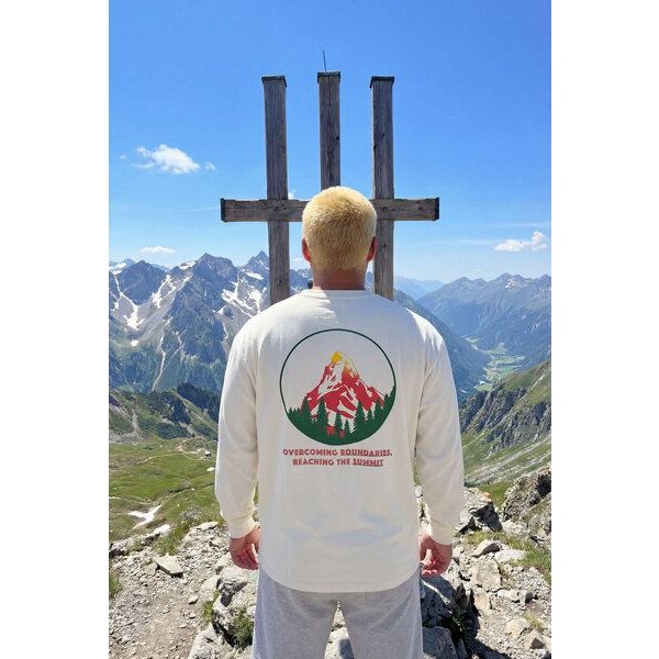 THE FACE OF ELEMENTS Matterhorn - RELAXED FIT LONGSLEEVE AUS 100% BIO-BAUMWOLLE