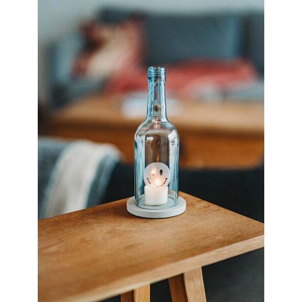 MaBe GOOD vibes only - Windlicht Upcycling mit einem Lächeln