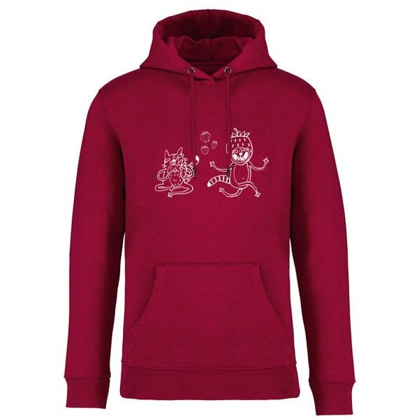 Brandless Basic Bio Hoody Nr. 4 Strawberry Cats 350g/m² XXS - 4 XL