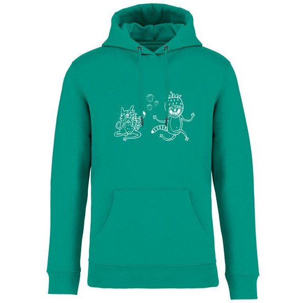 Brandless Basic Bio Hoody Nr. 4 Strawberry Cats 350g/m² XXS - 4 XL