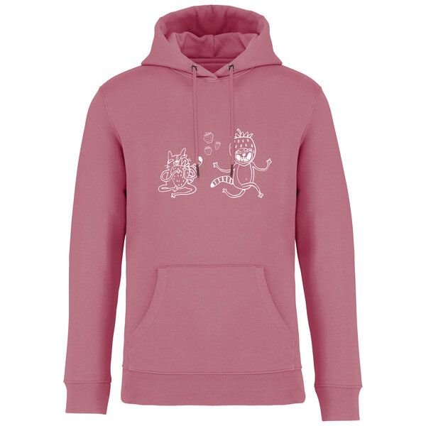 Brandless Basic Bio Hoody Nr. 4 Strawberry Cats 350g/m² XXS - 4 XL