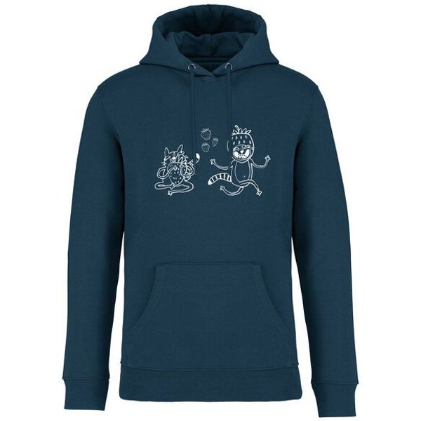 Brandless Basic Bio Hoody Nr. 4 Strawberry Cats 350g/m² XXS - 4 XL