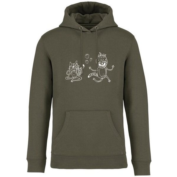 Brandless Basic Bio Hoody Nr. 4 Strawberry Cats 350g/m² XXS - 4 XL