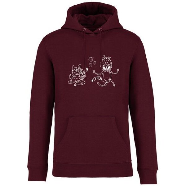 Brandless Basic Bio Hoody Nr. 4 Strawberry Cats 350g/m² XXS - 4 XL