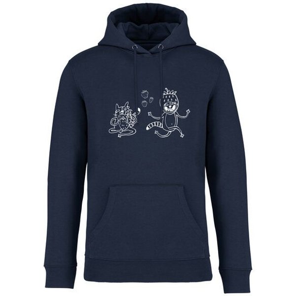 Brandless Basic Bio Hoody Nr. 4 Strawberry Cats 350g/m² XXS - 4 XL