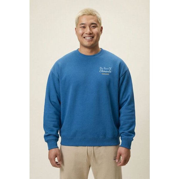 THE FACE OF ELEMENTS BEYOND ESCAPISM - RELAXED FIT SWEATSHIRT AUS 100% BIO-BAUMWOLLE