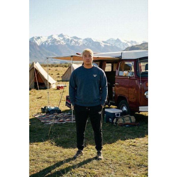 THE FACE OF ELEMENTS ELEMENT - REGULAR FIT SWEATSHIRT AUS 100% BIO-BAUMWOLLE