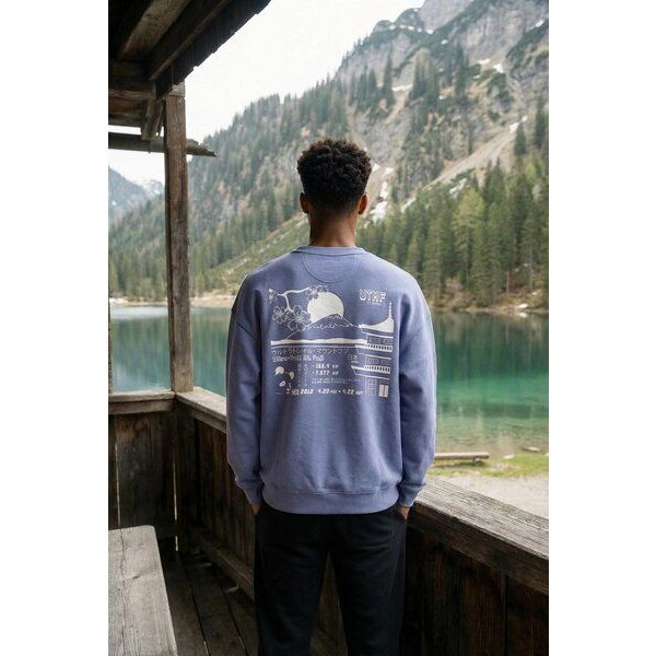 THE FACE OF ELEMENTS MOUNT FUJI ULTRA TRAIL - RELAXED FIT SWEATSHIRT AUS 100% BIO-BAUMWOLLE