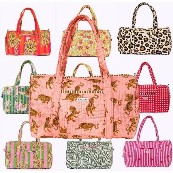 KIKOONI Handgefertigte große Baumwolltasche "K. Shopper"