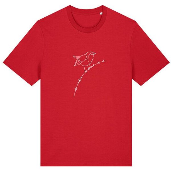 Brandless Basic Bio Unisex T-Shirt Rotkehlchen 180g/m² XXS - 3 XL