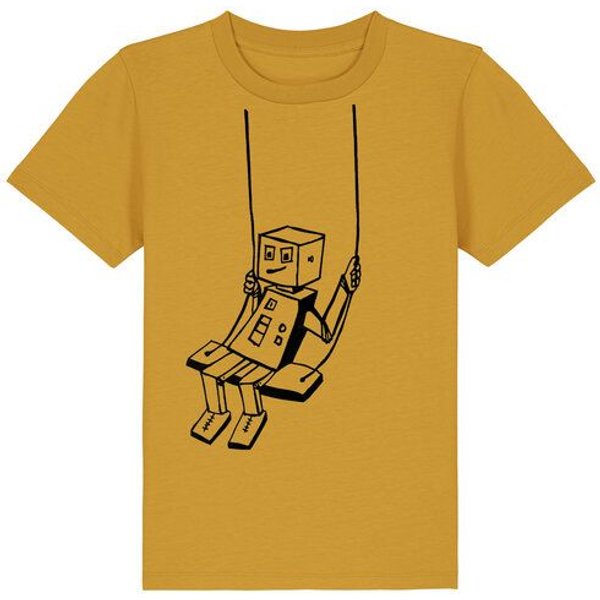 päfjes Rocco Roboter schaukelt für sein Leben gern - Fair Wear Bio Kinder T-Shirt
