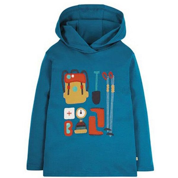 Frugi Hoodie Campfire in blau Campfire Hooded Top