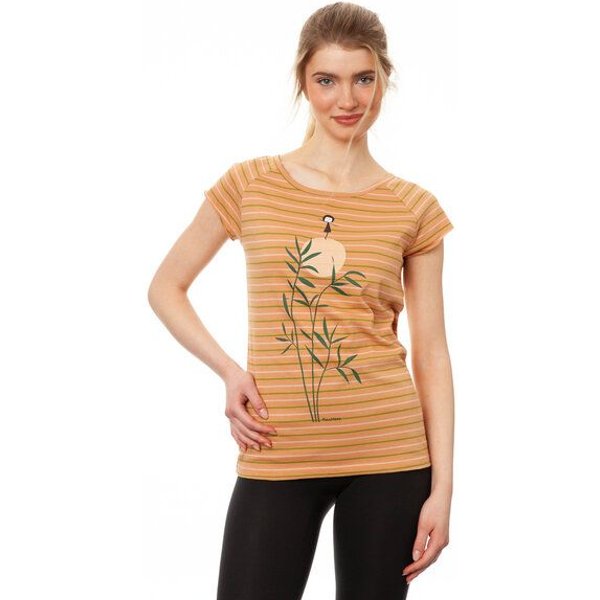 FellHerz Damen T-Shirt Sunset Girl triple striped aus 100% Biobaumwolle