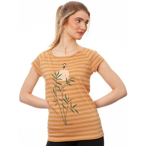FellHerz Damen T-Shirt Sunset Girl triple striped aus 100% Biobaumwolle
