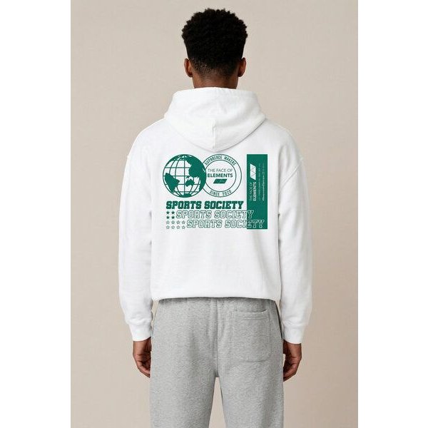 THE FACE OF ELEMENTS STATEMENT - OVERSIZED FIT HOODIE AUS 100% BIO-BAUMWOLLE