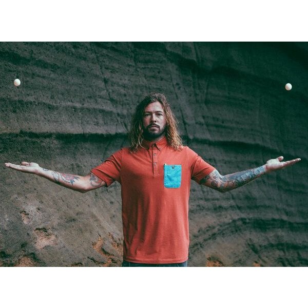 The Driftwood Tales Rotes Poloshirt / Graues Poloshirt / Graues Poloshirt mit DRIFTWOOD emblem