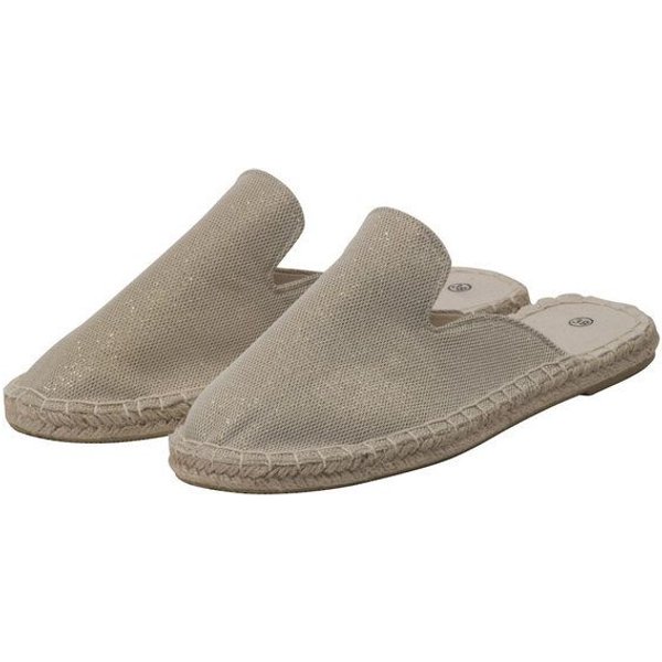 Japanwelt Espadrilles Damen Espadrilles Canvas Pantoffeln Glitzer Leinen Sommerlatschen