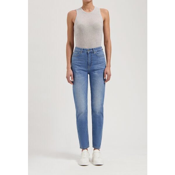 MUD Jeans Damen Jeans Tapered "Mams - Old Stone"