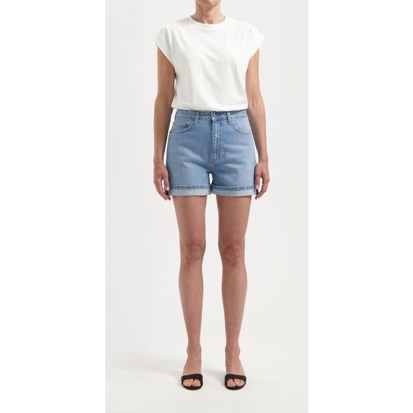 MUD Jeans Damen Jeans "Jazz Short - Light Stone Vintage"